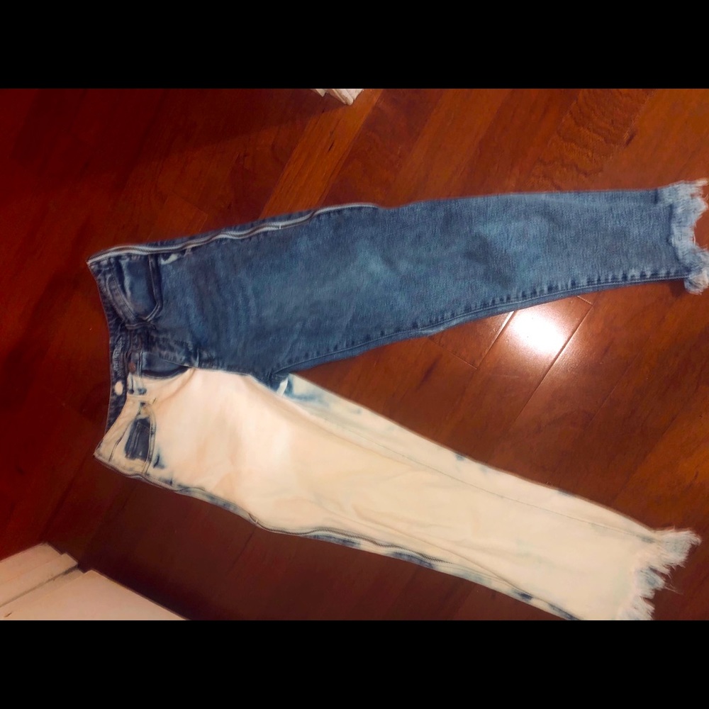 Bleach dyed jeans